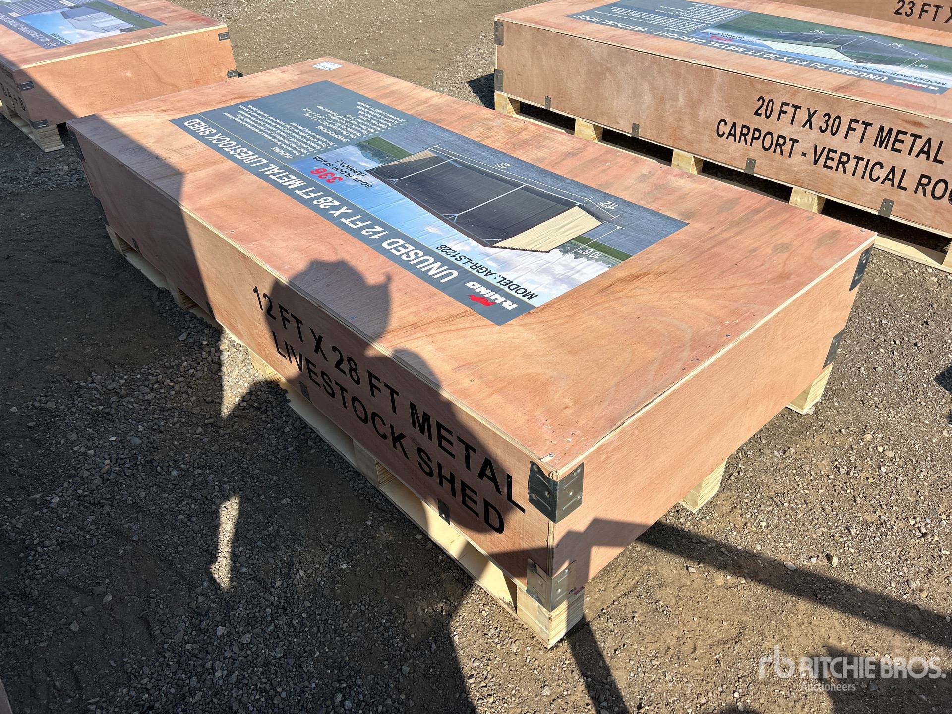 2026 AGR-LS1228 12 Ft x 28 Ft Metal Livestock Shelter (Unused)