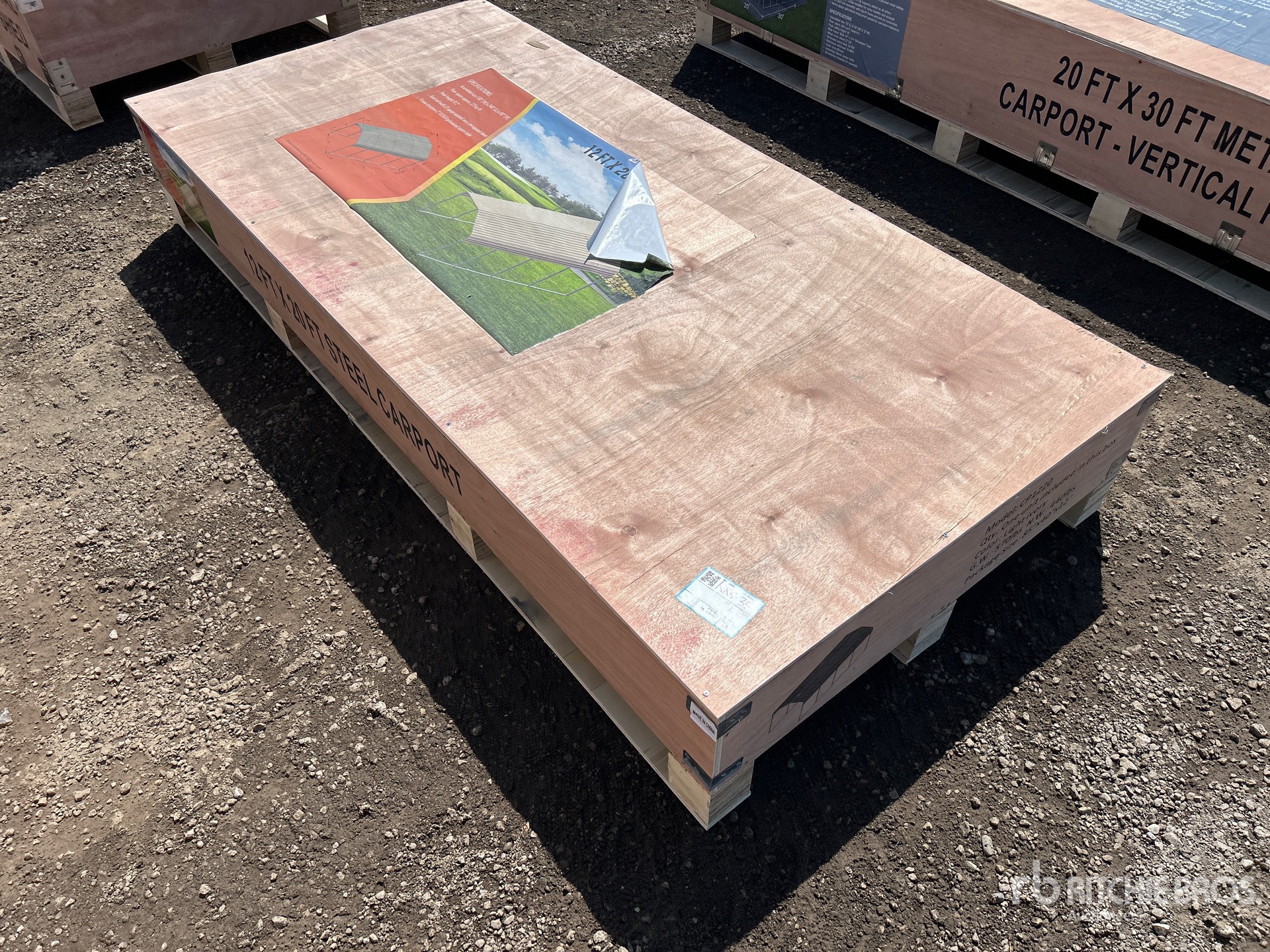 2026 CP1220 12 Ft x 20 Ft Steel Carport (Unused)