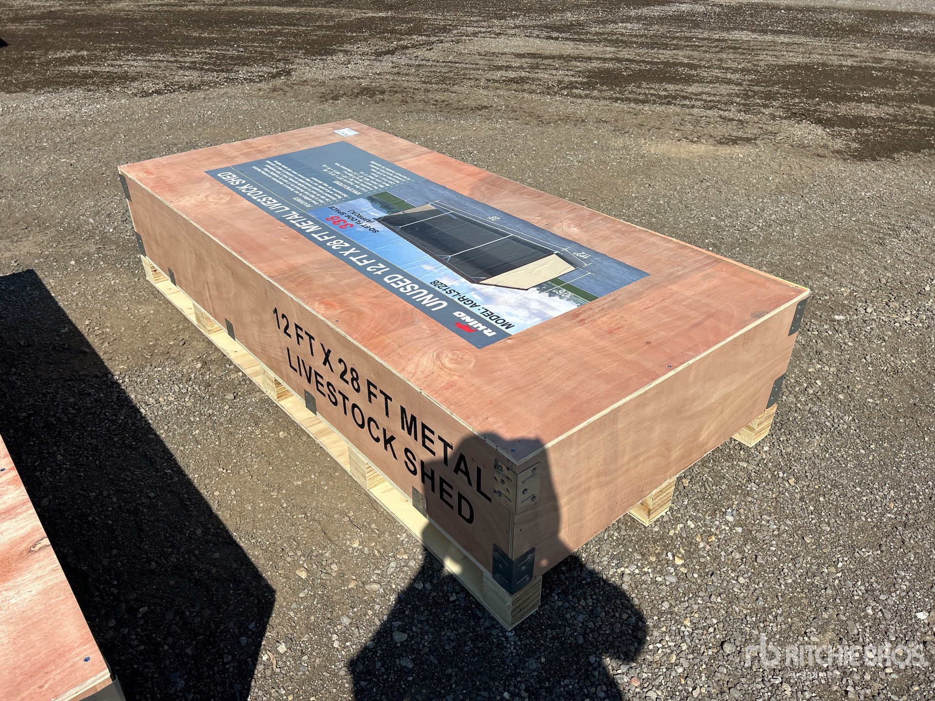 2026 AGR-LS1228 12 Ft x 28 Ft Metal Livestock Shelter (Unused)