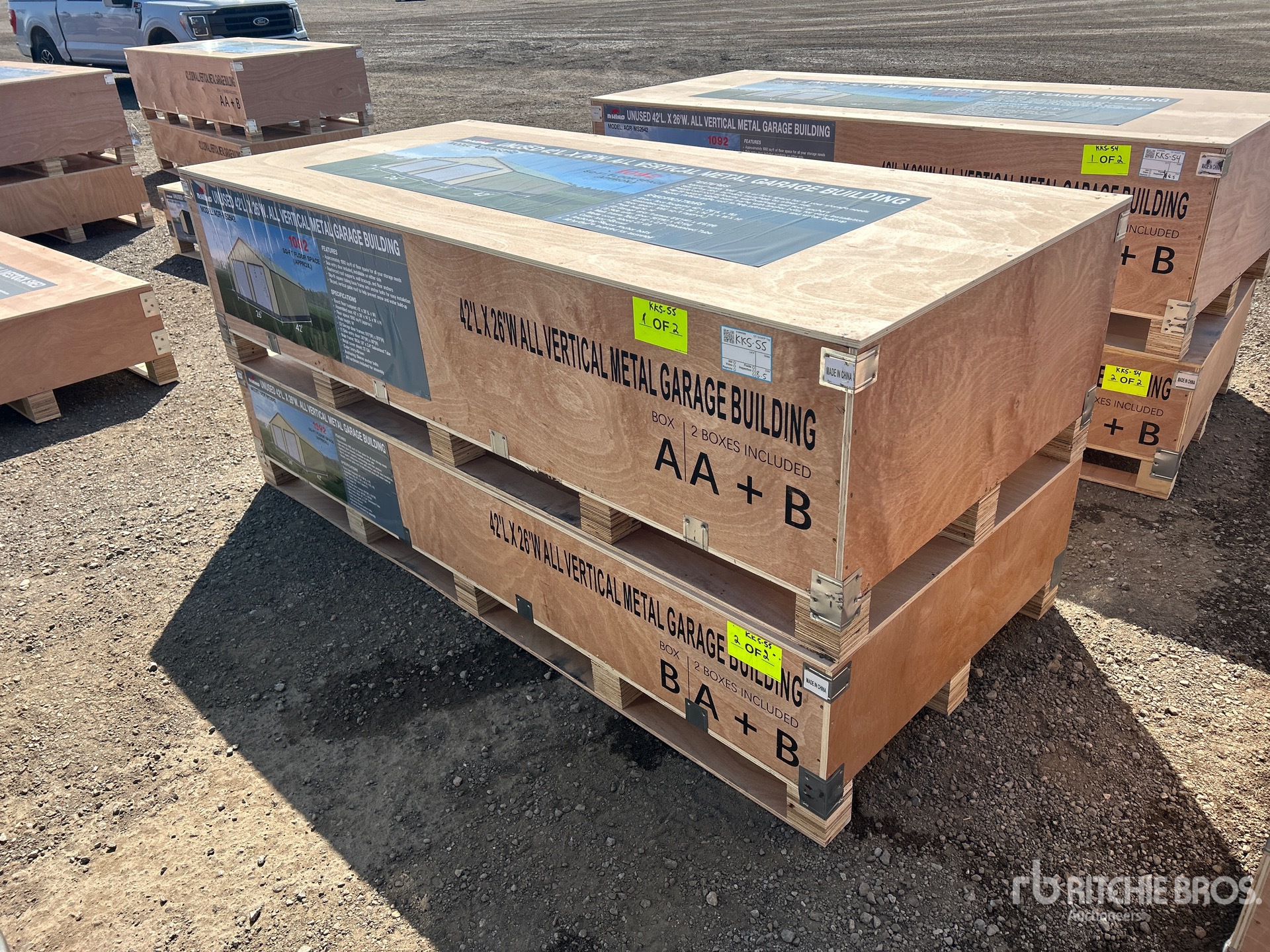 2026 AGR-MS2642 42 ft x 26 ft All Vertical Metal Garage Building (Unused)
