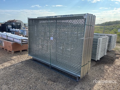 2026 GLCF1006 Qty of (20) 9 ft 5 in x 6 ft Chain Link Site Fence (Unused)