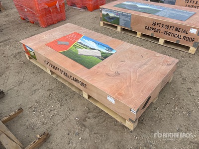 2026 CP1220 12 Ft x 20 Ft Steel Carport (Unused)