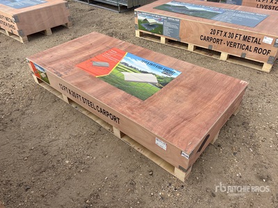 2026 CP1220 12 Ft x 20 Ft Steel Carport (Unused)