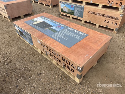 2026 AGR-LS1220 12 Ft x 20 Ft Metal مأوى الماشية (Unused)