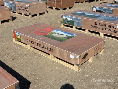 2026 CP1220 12 Ft x 20 Ft Steel Abri d'Auto (Unused)