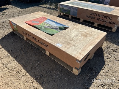 2026 CP1220 12 Ft x 20 Ft Steel Abri d'Auto (Unused)