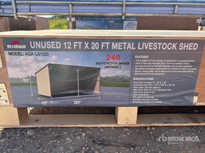 2026 AGR-LS1220 12 Ft x 20 Ft Metal Livestock Shelter (Unused)