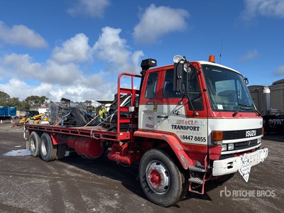 1988 Isuzu Fvr 6x2 شاحنة مسطحة
