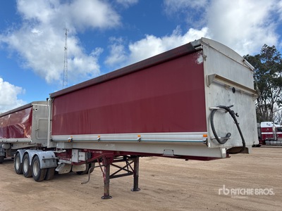 2011 Sloanebuilt Tri/A B-Double Lead Rollback End Dump Trailer