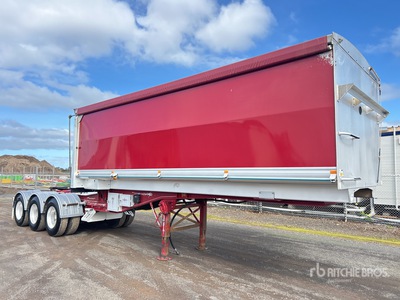 2010 Sloanebuilt 6.5 m Tri/A B-Double Lead Sliding مقطورة للتفريغ الخلفي