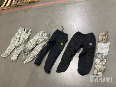 (17) Pairs of Trousers, (114) Pouches, (12) Hydration Carriers & Assorted Items
