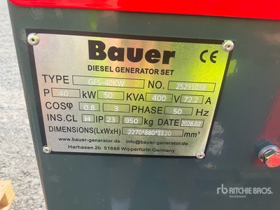 2026 Bauer Generatoren GFS-40 ATS Generator Set