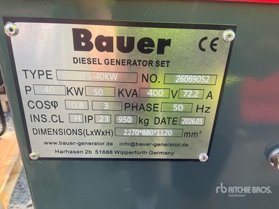 2026 Bauer Generatoren GFS-40 ATS Generator Set