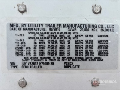 2017 Utility 53 ft x 102 in T/A Rimorchio furgonato