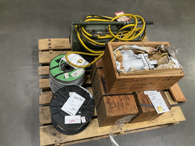 (3) Gate Valves, (1) Cleaner & (2) Rolls of Wire