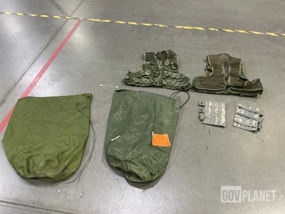 (140) Ammunition Carrying Vests, (92) Clothing Bags & Assorted Items