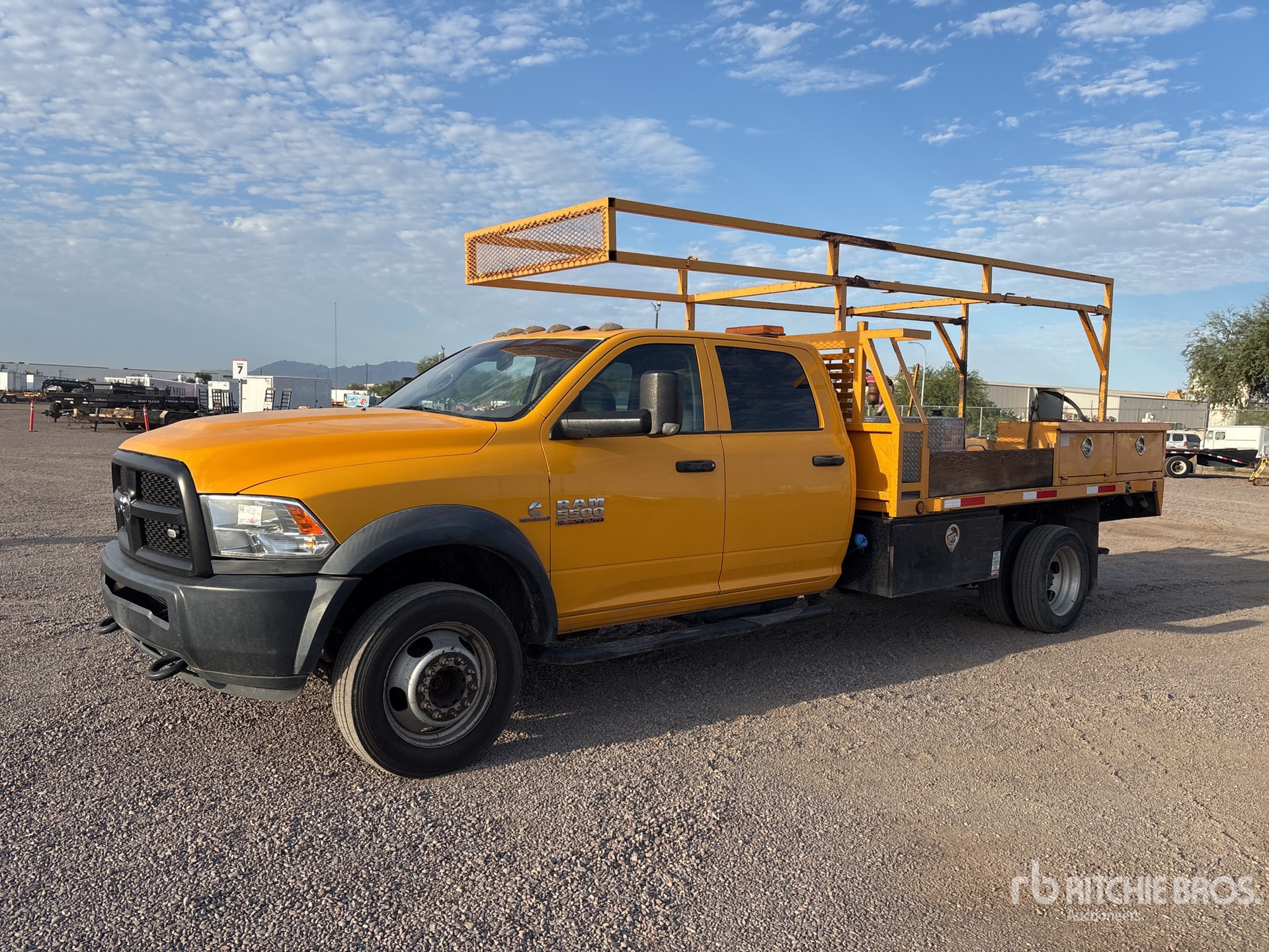 2016 Ram 5500 4x4 Crew Cab Flatbed Truck
