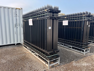 Quantity of (20) Canex 9 ft 8 in x 6 ft 10 in Powder Coated Clôture de site (Unused)
