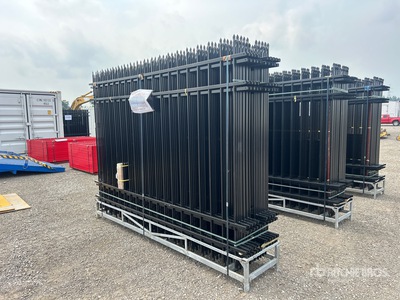 Quantity of (20) Canex 9 ft 8 in x 6 ft 10 in Powder Coated Clôture du site (Unused)