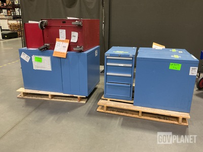(6) Lista Drawer Cabinets & (1) Stack-On Professional Series Tool Cart