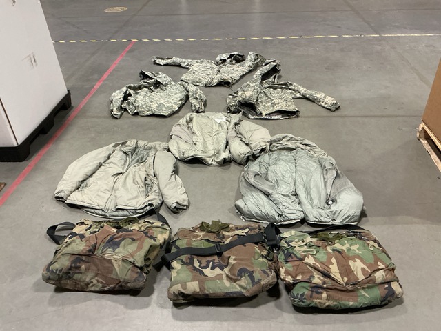 (17) Wet Weather Jackets, (46) Canteen Pouches, (7) Parkas & Assorted Items (17) Wet Weather Jackets, (46) Canteen Pouches, (7) Parkas & Assorted Items