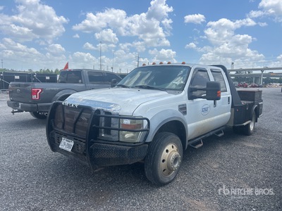 2008 Ford F-450 XLT 4x4 Crew Cab Ciężarówka z płaską platformą