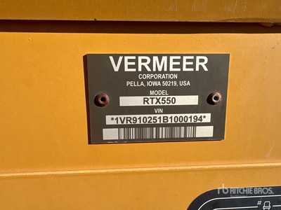 2011 Vermeer RTX550-001 4x4 Wykoparka