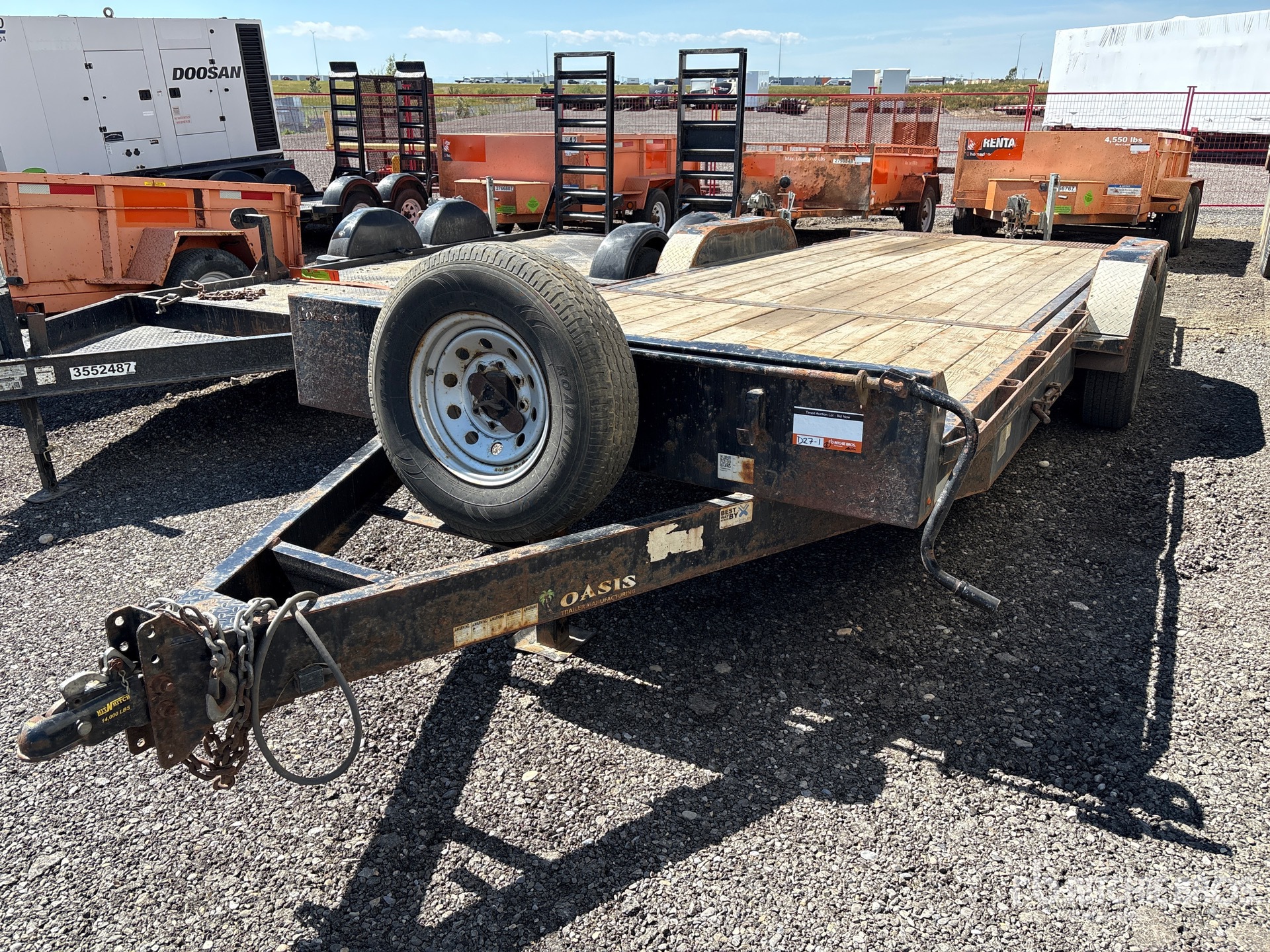 2022 Oasis 21 ft T/A Tilt Deck Trailer