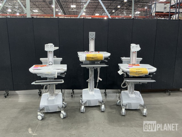 (3) Ergotron Hospital Carts