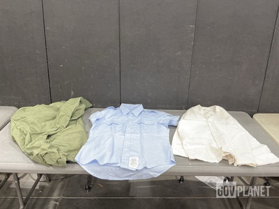 (22) Assorted Food Service Smocks, (44) Men's Shirts & Assorted Items