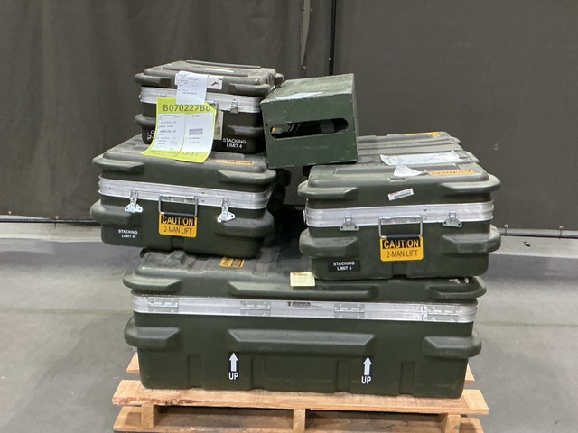 (1) Small Arms Storage Rack & (4) Storage Cases