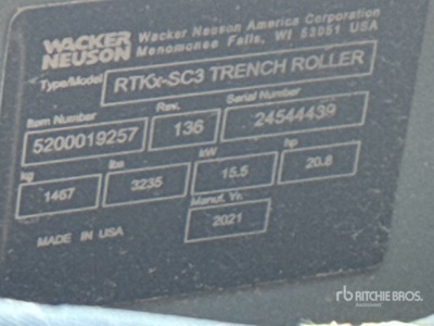 Wacker Neuson RTKX-SC3 Trench Compactor