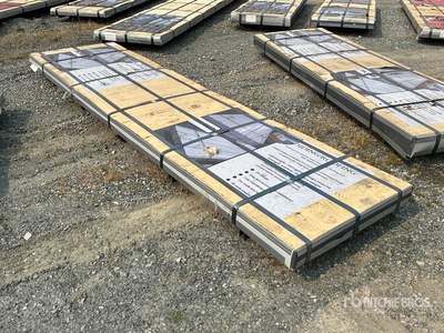 Quantity of (150) Sheets White Steel Siding Roofing (Unused)