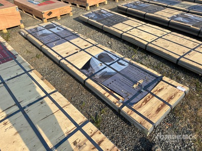 Quantity of (100) Sheets Grey Steel Siding Roofing (Unused)