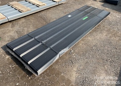 Quantity of (200) Sheets Black Steel Siding Roofing Divers  (Unused)