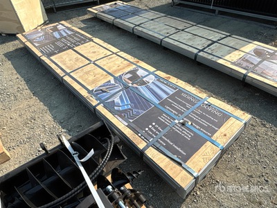 Quantity of (150) Sheets Black Steel Siding Roofing (Unused)