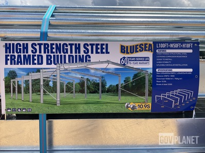 Bluesea 100' x 50' x 18' High Strength Steel Framed Building - Unused