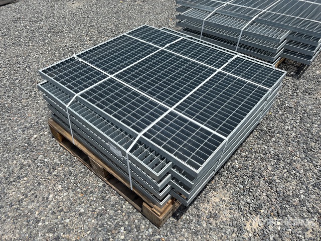 Quantity of (8) 47.5 in x 39.5 in x 1 ½ in Hot Dipped Galvanized Grate (Unused)