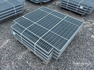Quantity of (8) 47.5 in x 39.5 in x 1 ½ in Hot Dipped Galvanized Grate (Unused)
