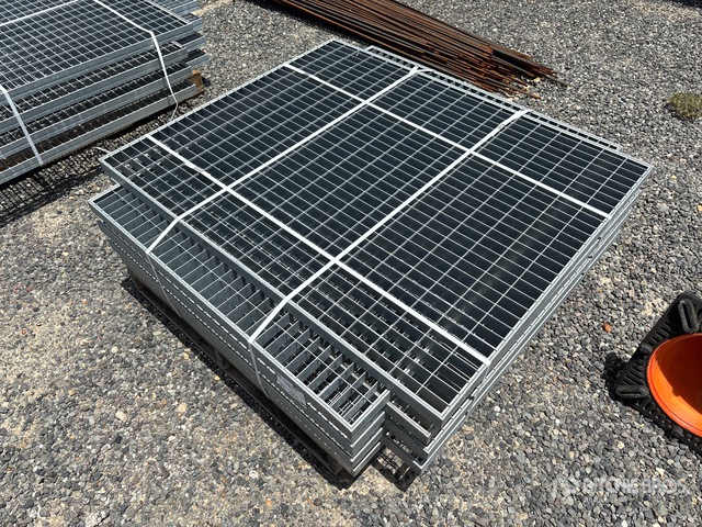 Quantity of (8) 47.5 in x 39.5 in x 1 ½ in Hot Dipped Galvanized Grate (Unused)