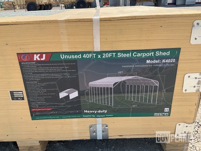KJ K4020 Steel Carport Shed - Unused