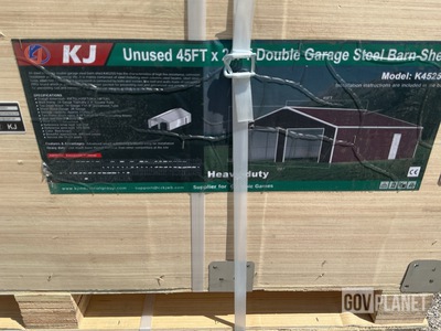 KJ K4525G Double Garage Steel Barn Shed - Unused