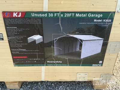 KJ K3020 Metal Garage - Unused