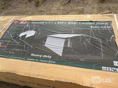 KJ K4120 Steel Carport Shed - Unused