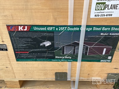 KJ K4525G Double Garage Steel Barn Shed - Unused