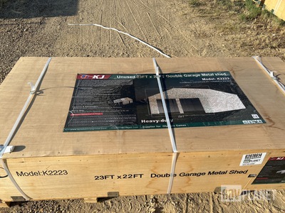 KJ K2223 Double Garage Metal Shed - Unused