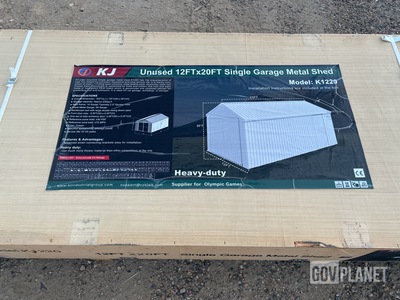 KJ K1220 Single Garage Metal Shed - Unused
