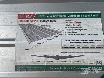 (100) Piece Lot of 10' Long Corrugated Steel Panels