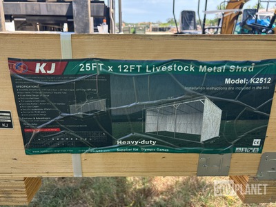 KJ K2512 Livestock Metal Shed - Unused