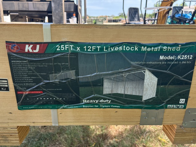 KJ K2512 Livestock Metal Shed - Unused